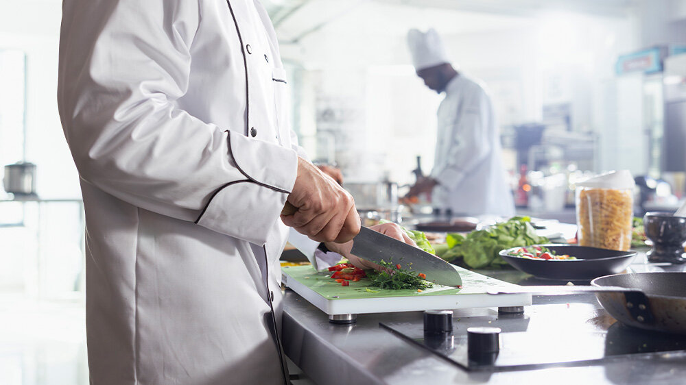 messer-schneidebrett