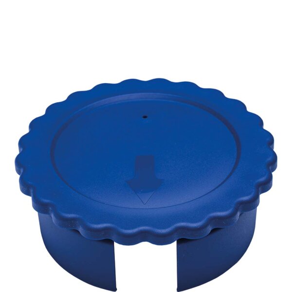 Euro Deckel klemmend Blau 9cm (+90C)  (VPE 1 St.)