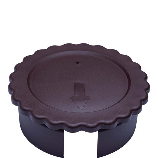 Euro Deckel klemmend Braun 9cm (+90C) (VPE 1 St.)