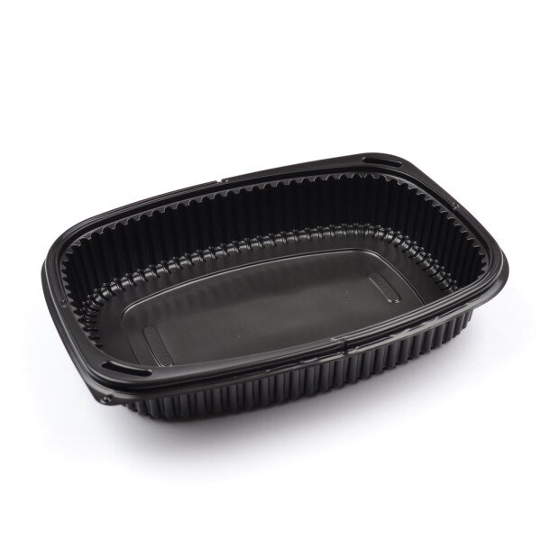 PP Menüschale 1250 ml schwarz ungeteilt