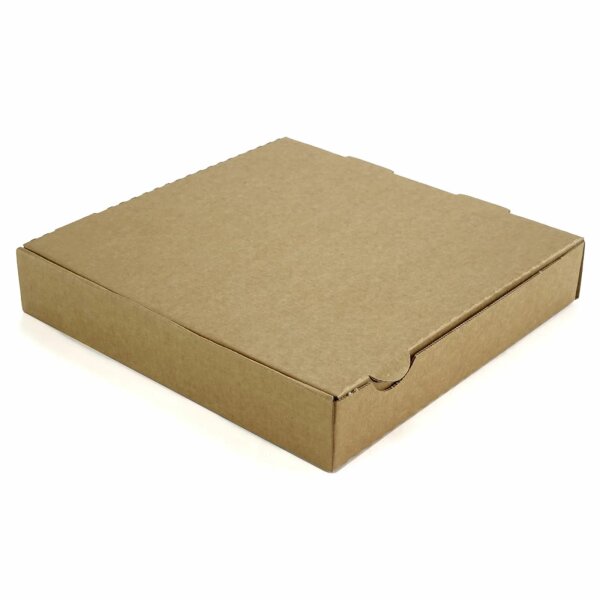 Pizzakarton 28 x 28 x 4 cm neutral braun Doppelkraft | VPE 100