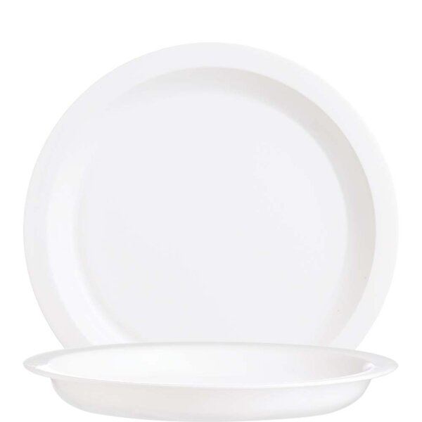 Restaurant White Teller halbtief 25cm  (VPE 6 St.)