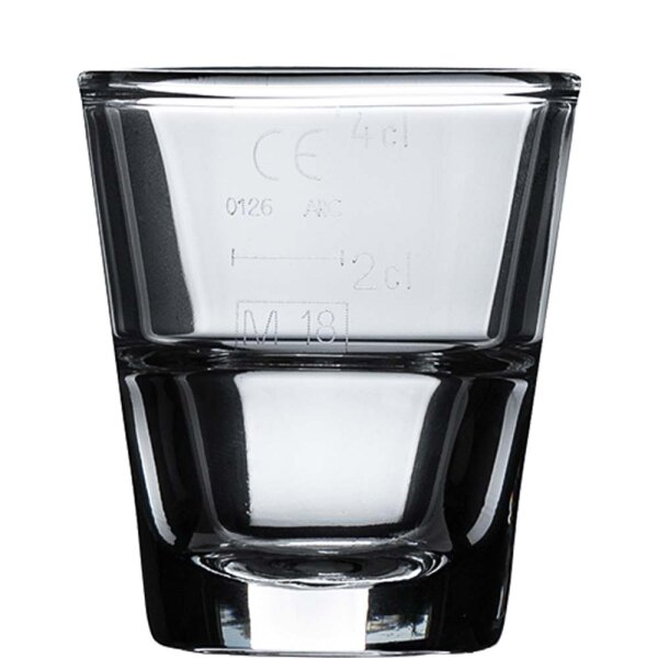 Stack Up Shot 4,5cl; 2+4cl Eichstrich stapelbar  (VPE 12 St.)