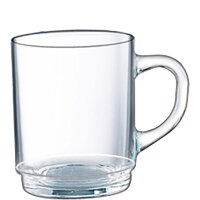Tee-/Glühweinbecher 25cl; 0,2l Eichstrich stapelbar...