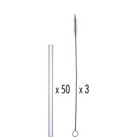 Trinkhalm gerade 15cm, 50+3 Set  (VPE 1 St.)