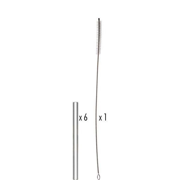Trinkhalm gerade 15cm, 7tlg. Set  (VPE 2400 St.)