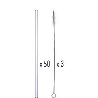 Trinkhalm gerade 20cm, 50+3 Set  (VPE 1 St.)
