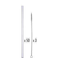 Trinkhalm gerade 23cm, 50+3 Set  (VPE 1 St.)