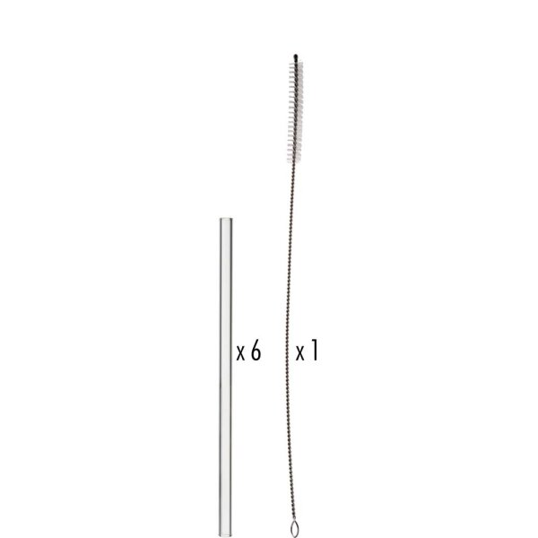 Trinkhalm gerade 23cm, 7tlg. Set  (VPE 2160 St.)