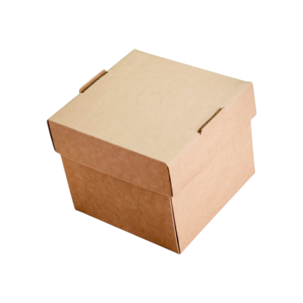 Burgerbox 14 x 14 x 10 cm neutral braun (zum selbst falten)