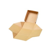 Burgerbox 14 x 14 x 10 cm neutral braun (zum selbst falten)