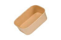 Rechteckige Bowl 1000 ml Kraftpapier | VPE 300 (4 x 75)