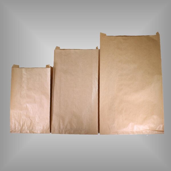 Faltenbeutel 16 + 6 x 36 cm braun (427)