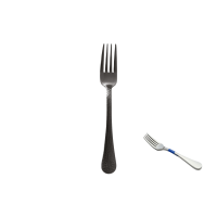 2er Pack Gabel Tafel Luna Satin Black Edelstahl 18 %