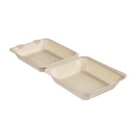 Menübox 1000 ml Bagasse | VPE 150 (3 x 50)