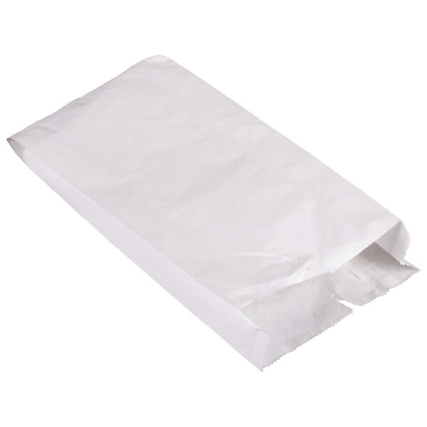 Faltenbeutel 12 + 5 x 25 cm neutral weiß (401)