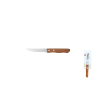 2er Blister Messer Steak Holz Griff 0,9 mm Laser Klinge