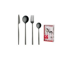 24 Stück Atlantida Ice Black 18/10