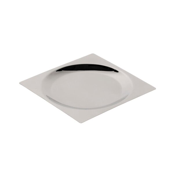 1 Portion Quadratischer Edelstahl Teller