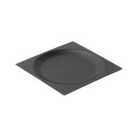 1 Portion Quadratischer Edelstahl Teller Ice Black