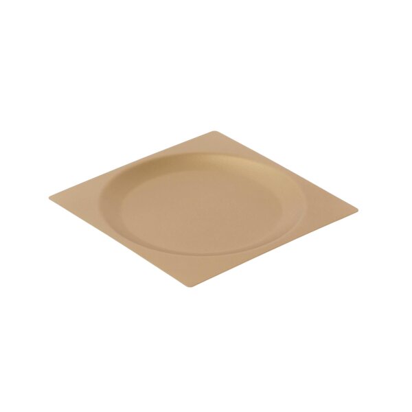 1 Portion Quadratischer Edelstahl Teller Ice Copper