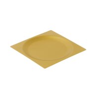 1 Portion Quadratischer Edelstahl Teller Ice Gold