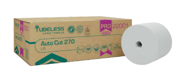 Tubeless Rollenhandtuchpapier 2lg weiß