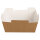 Burgerbox (halb) 2-teilig 13,5 x 13,5 x 5 cm | FSC 100% Kraftpapier braun / weiß