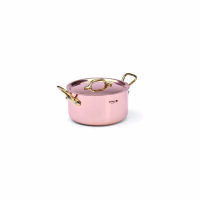 Kochtopf mit Deckel u. Messinggriff Ø 16 cm Inocuivre