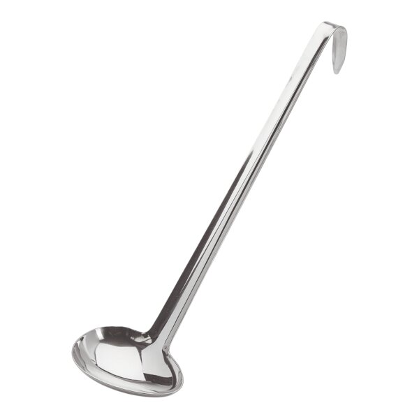 Fugenloser Gießlöffel aus Edelstahl - Quer Ø 28 cm