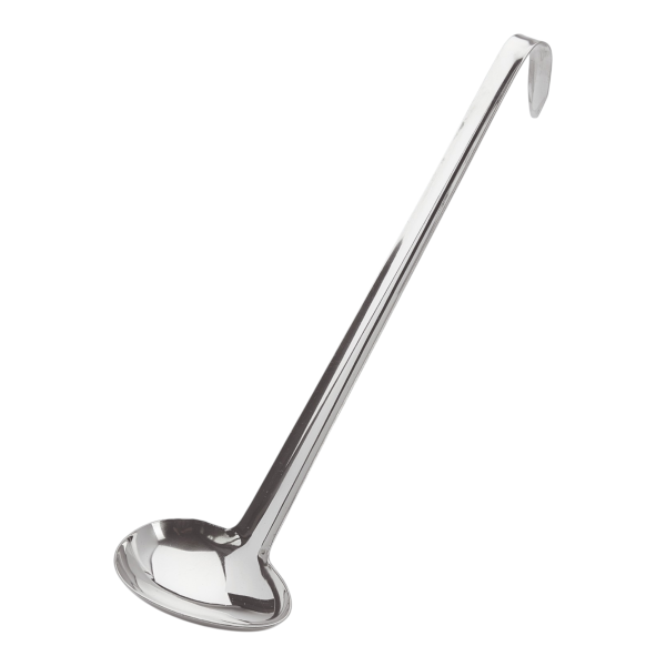 Fugenloser Gießlöffel aus Edelstahl - Quer Ø 28 cm
