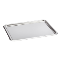 Backwarenplatte aus Edelstahl 24 x 19 cm