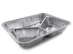 Aluschale R819G 227 x 177 x 38,5 mm 3-geteilt (Inhalt: 280 / 200 / 480 ml)