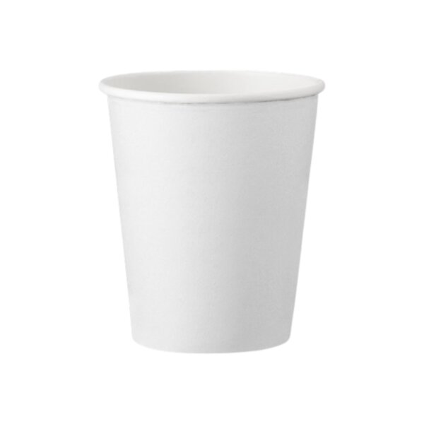 Trinkbecher 8oz weiß einwandig  | VPE 1000 (20 x 50)