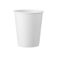 Trinkbecher 8oz weiß einwandig  | VPE 1000 (20 x 50)
