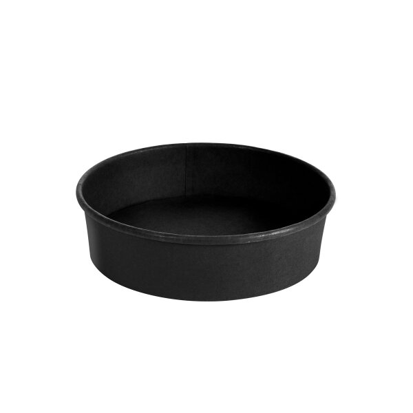 Ronda Bowl Wide+ 900 ml Schwarz ungeteilt (Farbe: Schwarz / Material: Karton PE-beschichtet) (VPE 300 St.)