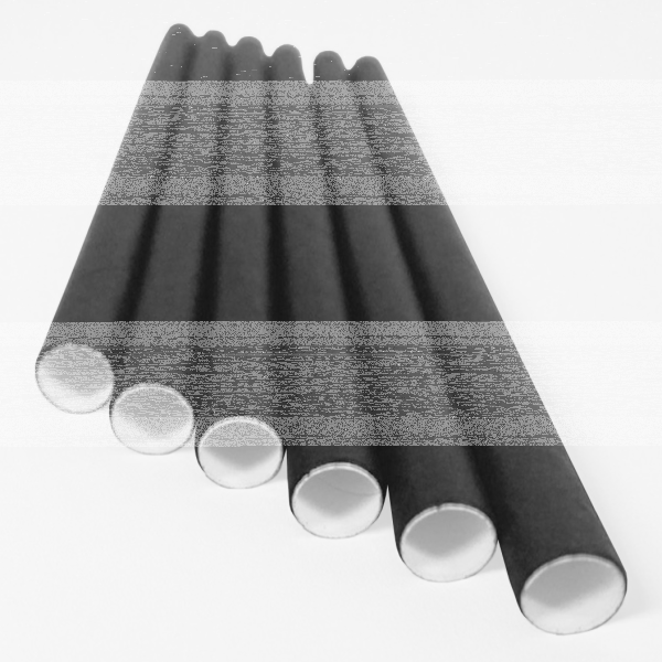 500 Stück Jumbo Papier-Trinkhalm 200 x 8 mm schwarz