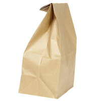 Blockbodenbeutel braun 26 + 17 x 34 cm