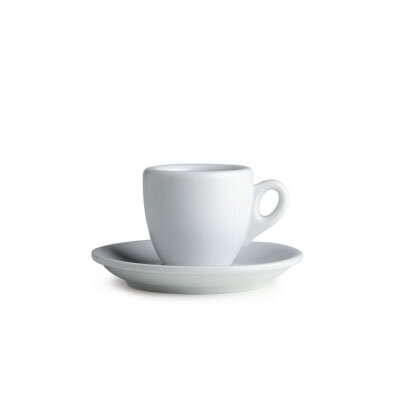 Espresso Tasse mit Untersetzer Superwhite | VPE 6