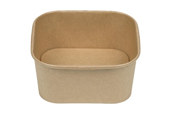 Quadratische Essbox Kraftpapier 1000 ml