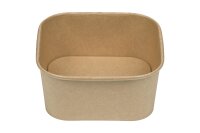 Quadratische Essbox Kraftpapier 1000 ml