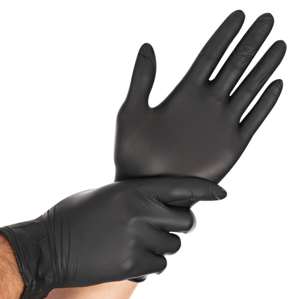 NITRIL Einmal-Handschuhe schwarz Gr. XL