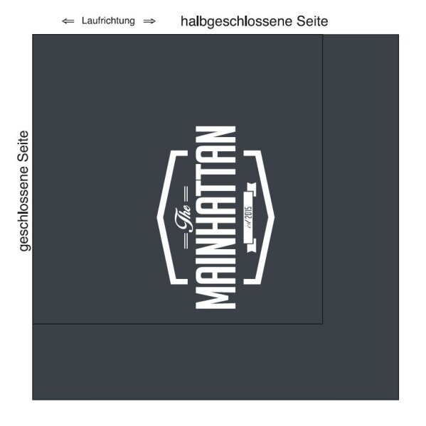 Zelltuch-Serviette 24 x 24 cm 3-lagig 1/4F schwarz -MAINHATTAN- VPE 2500 (10 x 250)