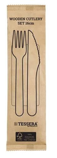 Besteck Set Gabel-Messer-Serviette 16 cm