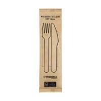 Besteck Set Gabel-Messer-Serviette 16 cm | VPE 500 (5 x 100)