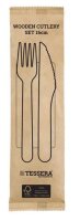 Besteck Set Gabel-Messer-Serviette 16 cm