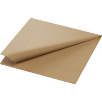 Tissue-Serviette 33 x 33 cm 2lg 1/4F eco-friendly naturbraun