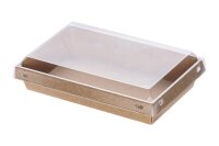 Food Schale Kraft braun mit rPet Deckel Kombi