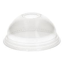 Domdeckel transparent mit Loch, Ø 9,5-H4,3 cm