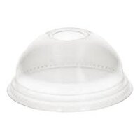 Domdeckel transparent mit Loch, Ø 9,5-H4,3 cm
